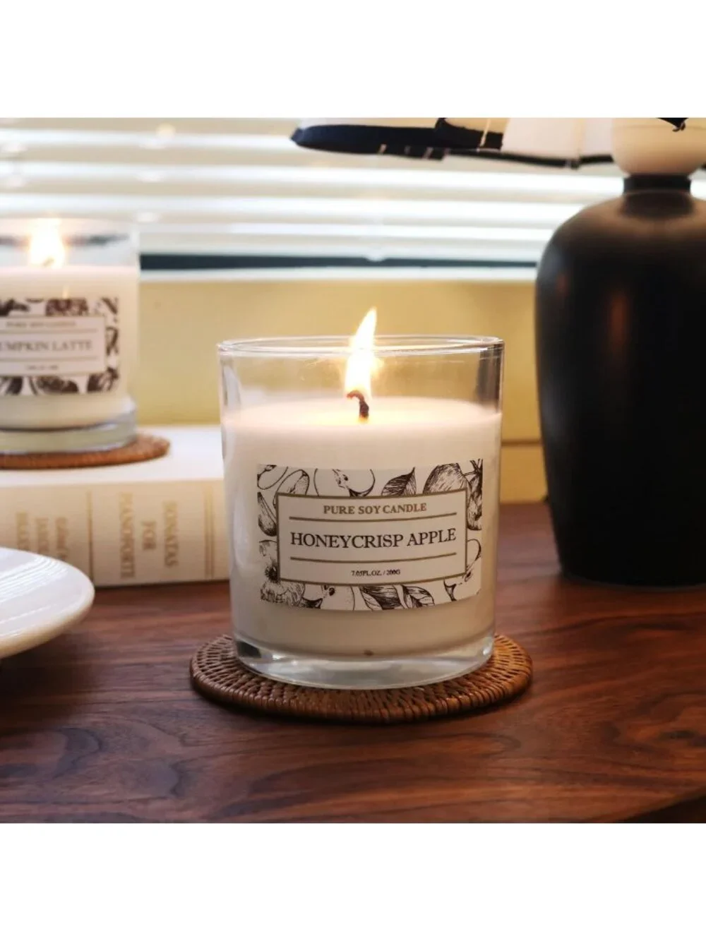 Non-Toxic Apple Scented Candles | Long Lasting Fruity Aroma | Clean Burning